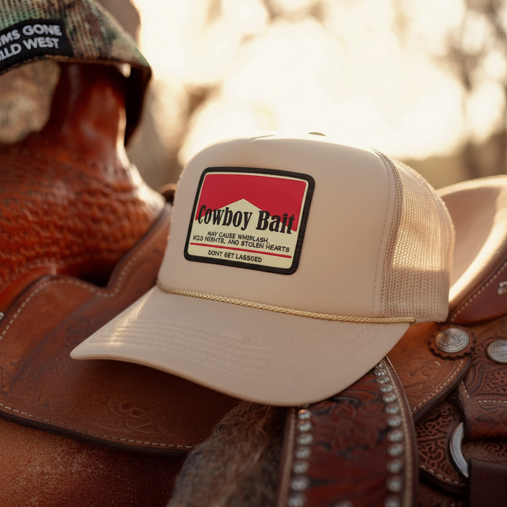 Beige Cowboy Bait Hat - Lifestyle Photo